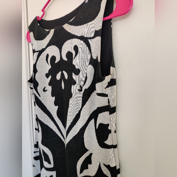 Midi pattern dress, color: black and ash - Picture 4 of 6